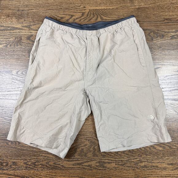 The North Face Shorts Mens XL Khaki Hiking Lightweight Zip Pocket Stow Pocket - Picture 1 of 10